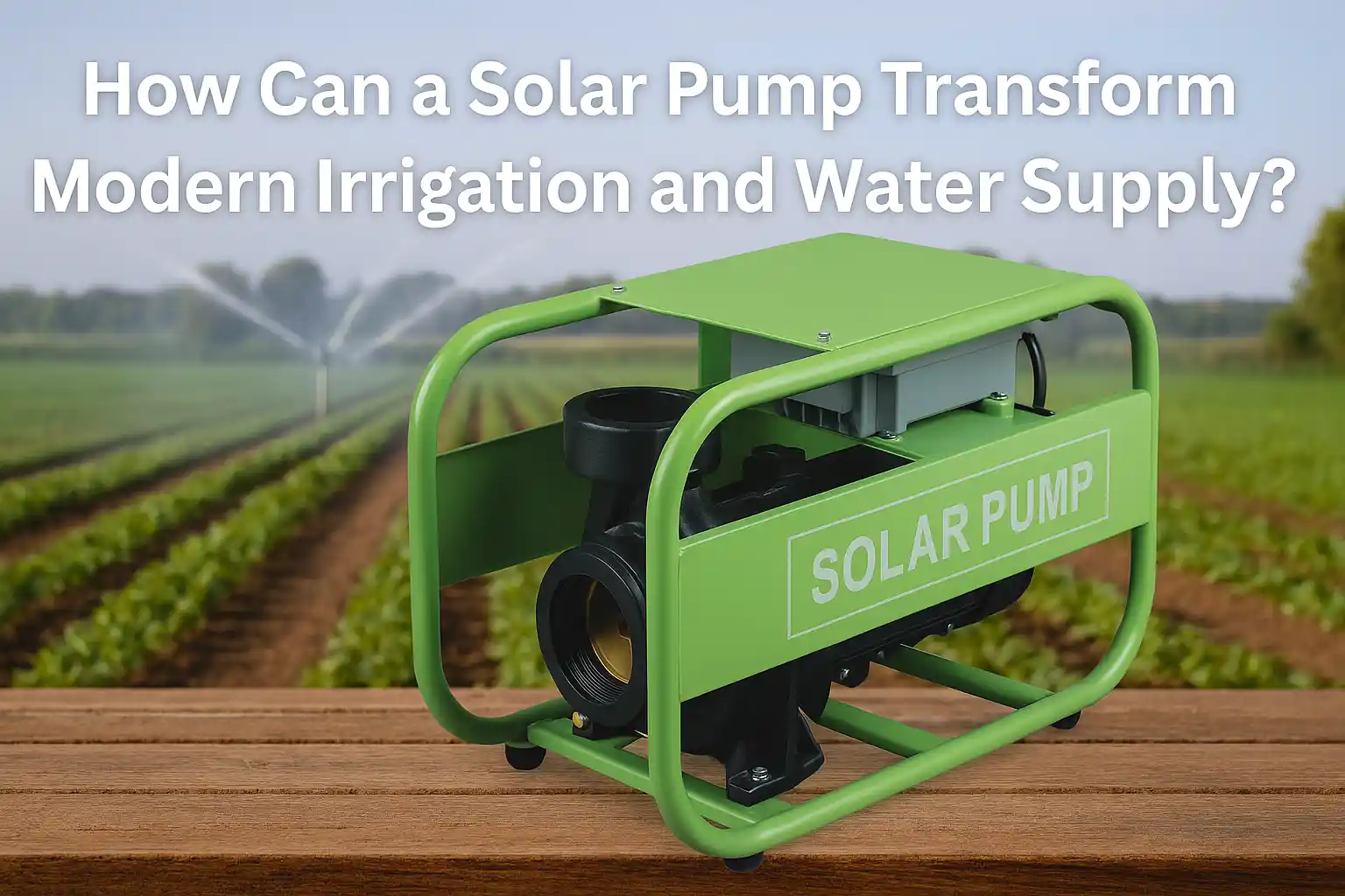 How Can a Solar Pump Transform Modern Irrigation and Water Supply?