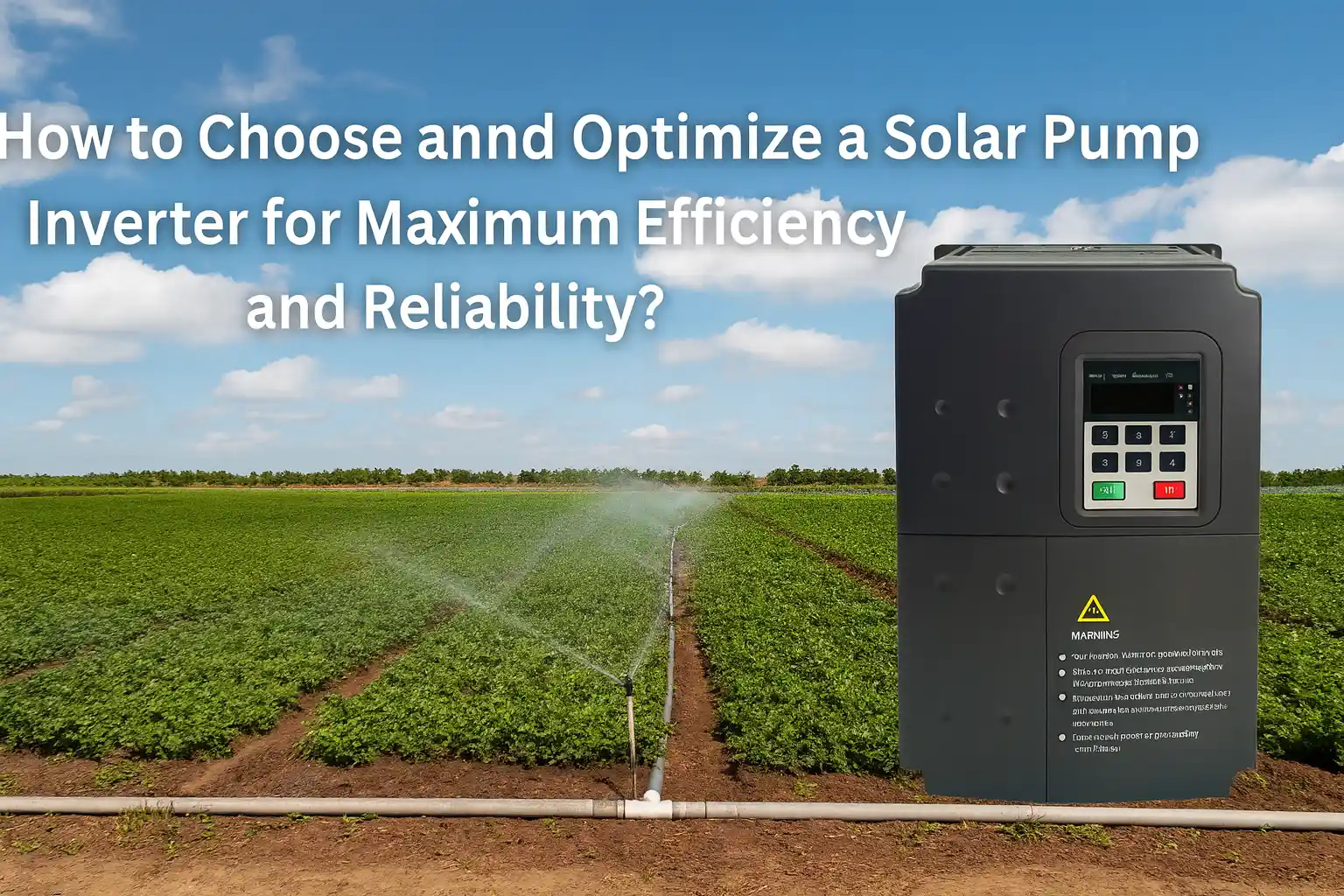 How to Choose and Optimize a Solar Pump Inverter for Maximum Efficiency and Reliability