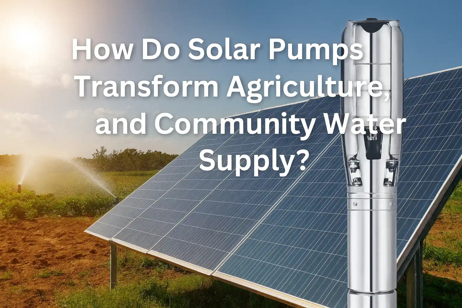 How Do Solar Pumps Transform Agriculture, Industry, and Community Water Supply?